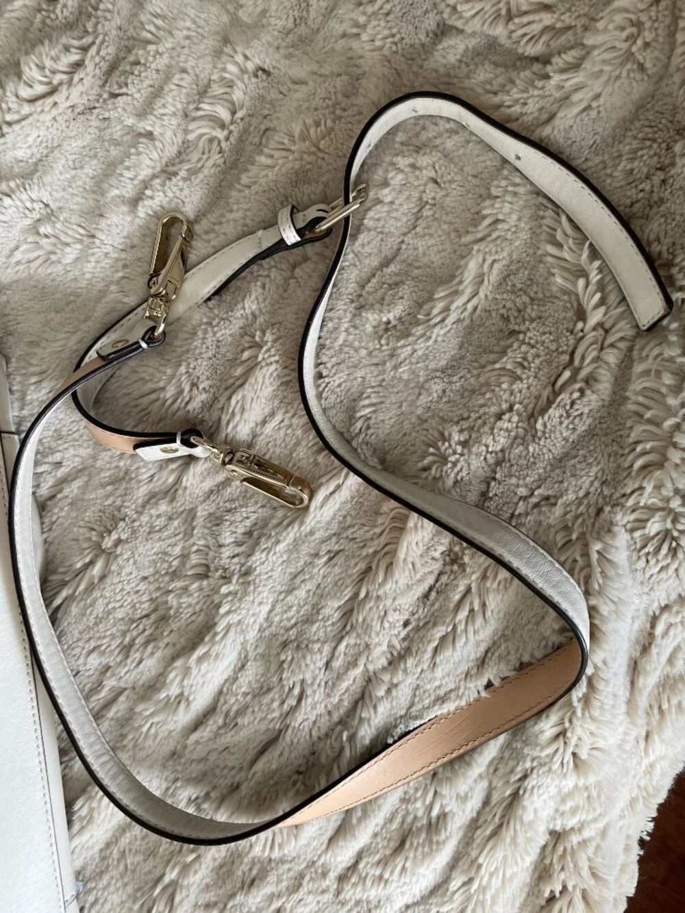 Kate Spade Hampton Road Janie Bag White Leather Satchel Shoulder Bag